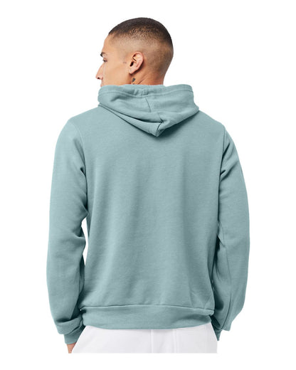 BELLA + CANVAS Sponge Fleece Drop Shoulder Hoodie 3729 #colormdl_Heather Blue Lagoon