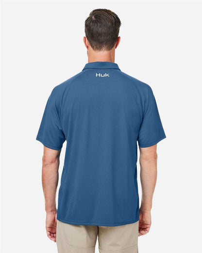 HUK Men's LoPro Solid Performance Polo H12L005 #colormdl_Sargasso Sea