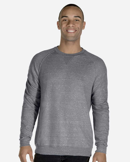 JERZEES Unisex Snow Heather French Terry Crewneck Sweatshirt 91MR #colormdl_Charcoal