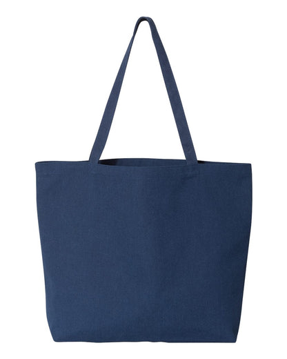 Liberty Bags Seaside Pigment-Dyed Large Tote 8507 #color_Washed Navy