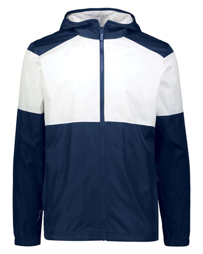 Holloway Men's SeriesX Hooded Jacket 229528 #color_Navy/ White