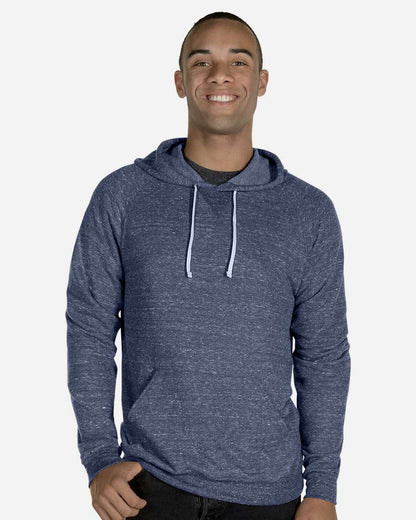 JERZEES Unisex Snow Heather French Terry Raglan Hooded Sweatshirt 90MR #colormdl_Navy