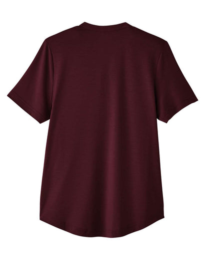 North End Women's JAQ Snap-Up Stretch Performance Polo NE100W #color_Burgundy