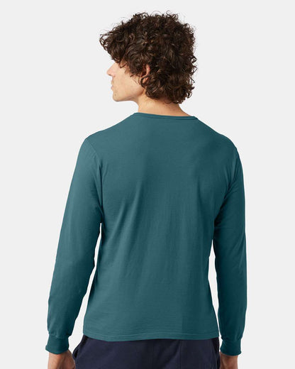 Champion Garment-Dyed Long Sleeve T-Shirt CD200 #colormdl_Cactus