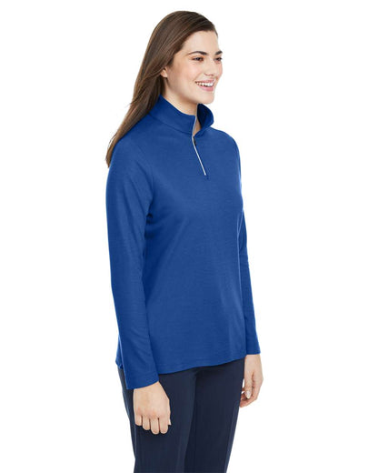 CORE365 Women's Fusion ChromaSoft™ Pique Quarter-Zip Pullover CE405W #colormdl_True Royal