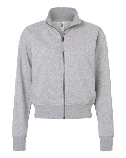 American Apparel Women's French Terry Full-Zip Jacket FTJ00 #color_Heather Grey