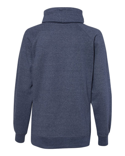 J. America Women’s Relay Cowl Neck Sweatshirt 8653 #color_Navy