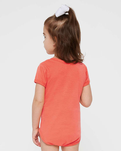Rabbit Skins Infant Fine Jersey Bodysuit 4424 #colormdl_Papaya