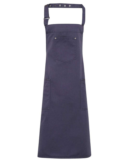 Artisan Collection by Reprime Chino Bib Apron RP132 #color_Steel