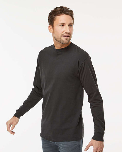 M&O Unisex Gold Soft Touch Long Sleeve T-Shirt 4820 #colormdl_Black