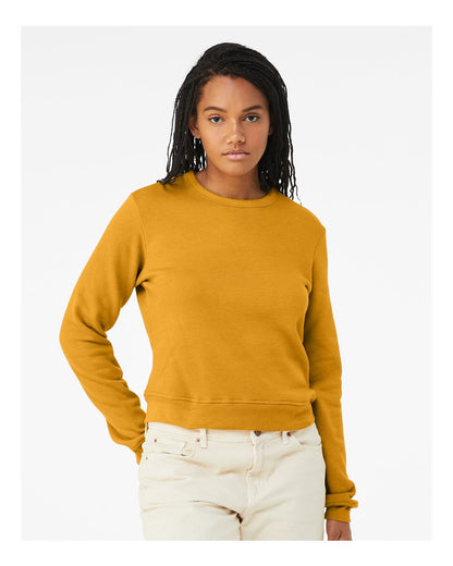 BELLA + CANVAS Women's Sponge Fleece Classic Crewneck Sweatshirt 7511 #colormdl_Heather Mustard