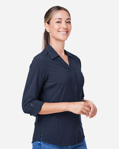 CORE365 Women's Ultra UVP® Marina Shirt CE510LW #colormdl_Classic Navy