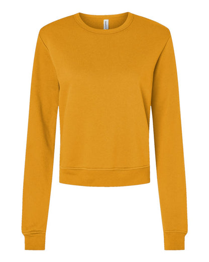 BELLA + CANVAS Women's Sponge Fleece Classic Crewneck Sweatshirt 7511 #color_Heather Mustard