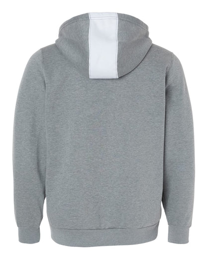 Augusta Sportswear Eco Revive™ Three-Season Triblend Fleece Hooded Sweatshirt 6865 #color_White/ Grey Heather