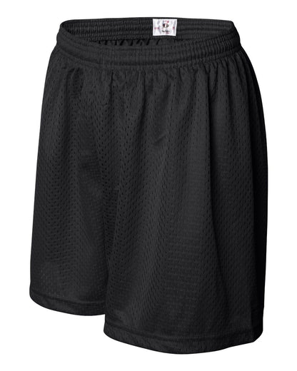 Badger Women's Pro Mesh 5" Shorts with Solid Liner 7216 #color_Black