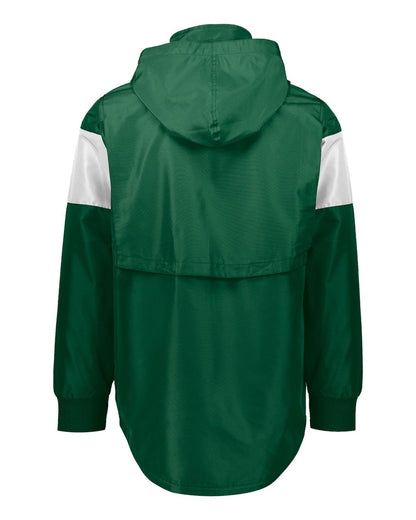 Holloway Men's Potomac Hooded Jacket 229527 #color_Dark Green/ White