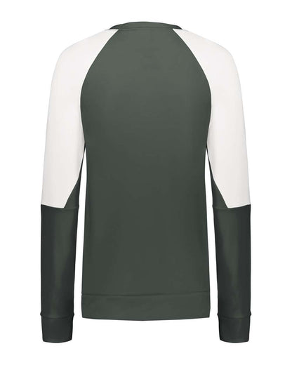 Holloway Women's Momentum Team Crewneck Sweatshirt 223725 #color_Iron/ White
