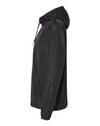 Independent Trading Co. Men's Lightweight Windbreaker Full-Zip Jacket EXP54LWZ #color_Black