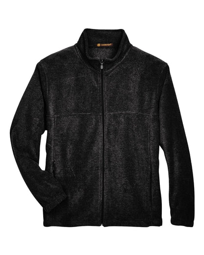 Harriton Men's Tall Full-Zip Fleece M990T #color_Black