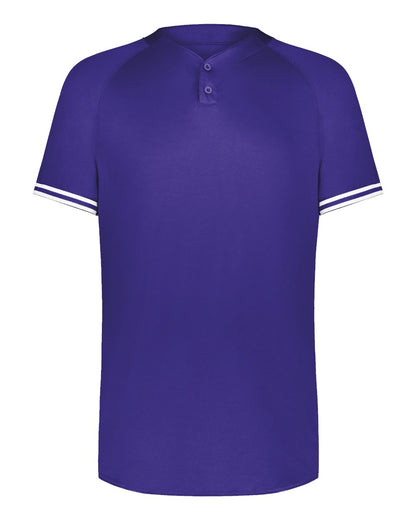 Augusta Sportswear Cutter Henley Jersey 6905 #color_Purple/ White