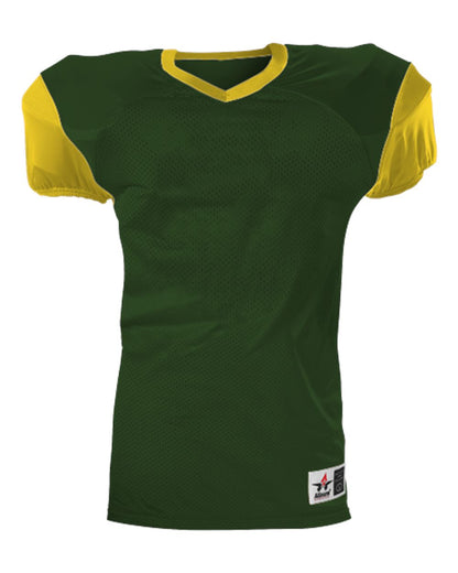 Alleson Athletic Youth Pro Game Football Jersey 751Y #color_Forest/ Gold