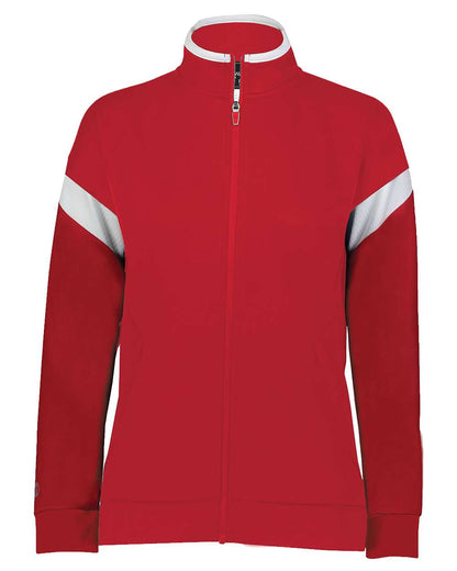 Holloway Women's Limitless Full-Zip Jacket 229779 #color_Scarlet/ White/ Scarlet