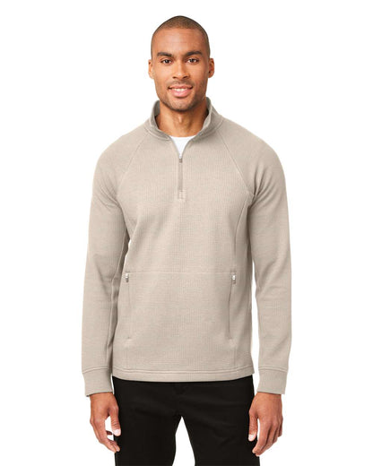 North End Men's Rhythm Waffle Quarter-Zip Pullover NE200 #colormdl_Oatmeal