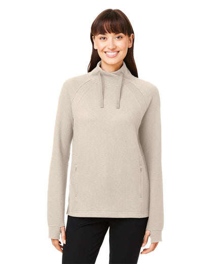 North End Women's Rhythm Waffle Cross-Neck Pullover NE200W #colormdl_Oatmeal