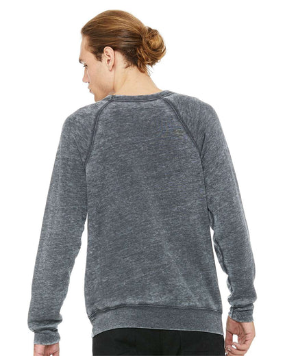 BELLA + CANVAS Sponge Fleece Raglan Crewneck Sweatshirt 3901 #colormdl_Grey Acid Wash