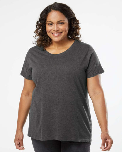 LAT Women's Curvy Collection Fine Jersey Tee 3816 #colormdl_Vintage Smoke