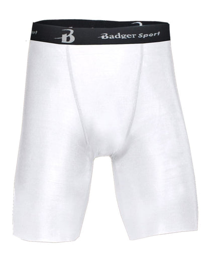 Badger Pro-Compression Shorts 4607 #color_White