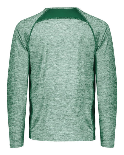 Holloway Men's Electrify CoolCore® Long Sleeve T-Shirt 222570 #color_Dark Green Heather