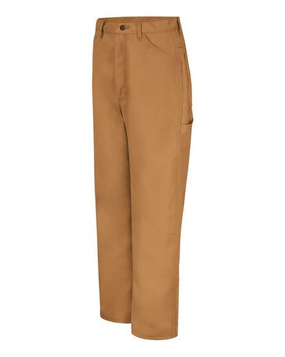 Red Kap Men's Extended Sizes Duck Dungaree Pants PD30EXT #color_Brown Duck - Unhemmed