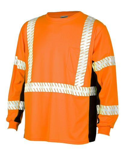 Kishigo Unisex Premium Black Series® Long Sleeve T-Shirt 9134-9135 #color_Orange