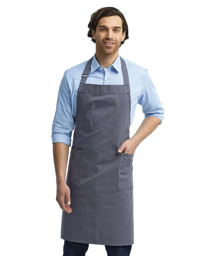 Artisan Collection by Reprime Chino Bib Apron RP132 #colormdl_Steel