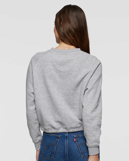 LAT Women's Relaxed 3-End Boxy Fleece Crewneck Sweatshirt 3528 #colormdl_Heather