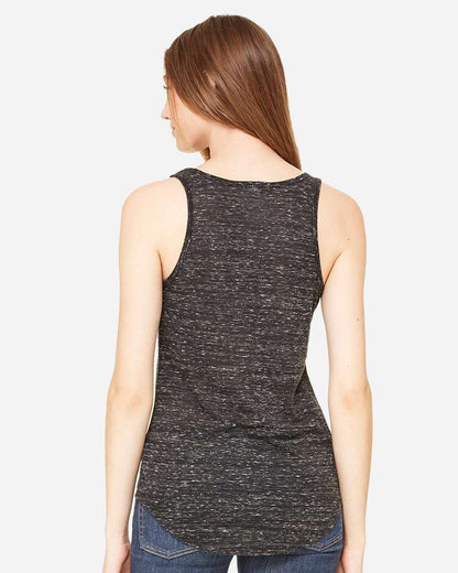 BELLA + CANVAS Women's Flowy V-Neck Tank 8805 #colormdl_Black Marble