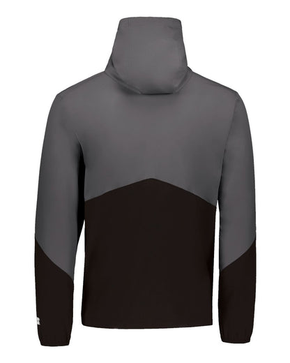 Russell Athletic Unisex Legend Hooded Quarter-Zip Pullover R20DSM #color_Stealth/ Black