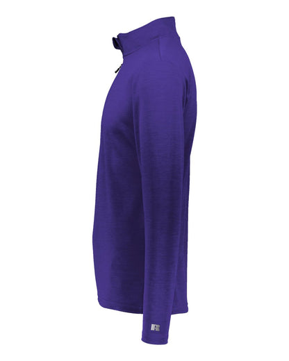 Russell Athletic Men's Striated Quarter-Zip Pullover QZ7EAM #color_Purple