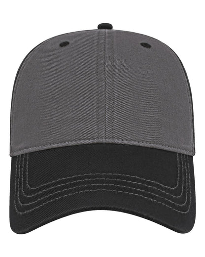 CAP AMERICA Relaxed Golf Dad Hat i1002 #color_Dark Grey/ Black