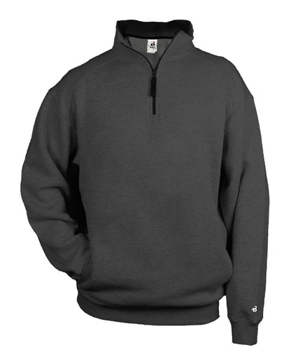 Badger Quarter-Zip Fleece Pullover 1286 #color_Charcoal