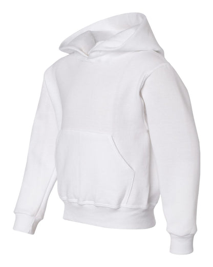 JERZEES Youth NuBlend® Hooded Sweatshirt 996YR #color_White