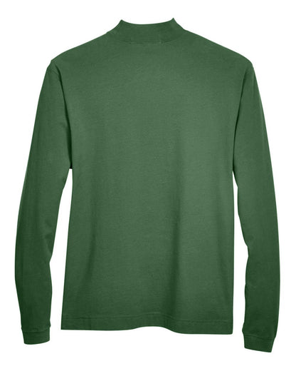 Devon & Jones Unisex Sueded Jersey Mock Neck T-Shirt D420 #color_Forest