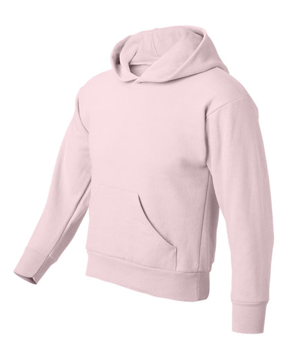 Hanes Youth EcoSmart® Hooded Sweatshirt P473 #color_Pale Pink