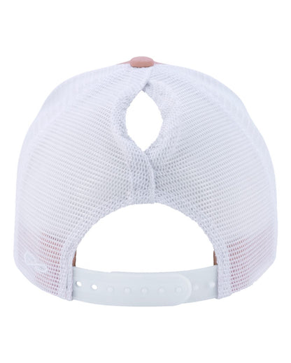 Infinity Her Women's Modern Trucker Cap CHARLIE #color_Dusty Rose/ White