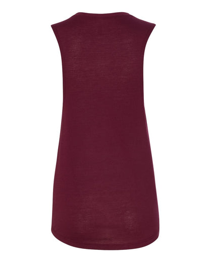 BELLA + CANVAS Women's Flowy Scoop Muscle Tank 8803 #color_Maroon