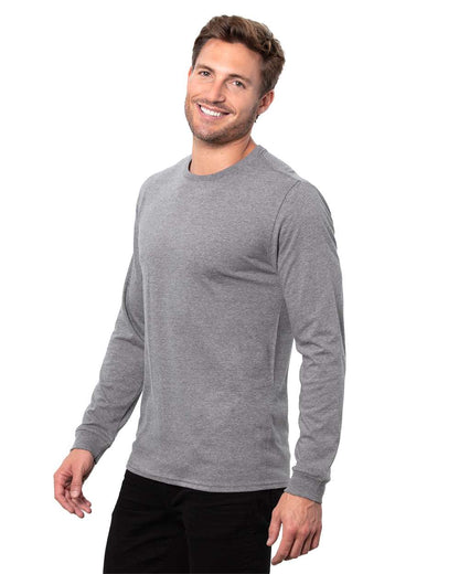 Threadfast Apparel Unisex Epic CVC Long Sleeve T-Shirt T3001 #colormdl_Heather Dark Grey