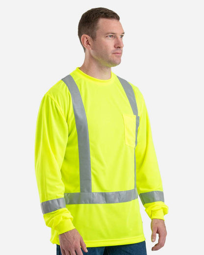 Berne Apparel Men's Hi-Vis Class 3 Performance Pocket T-Shirt HVK013 #colormdl_Yellow