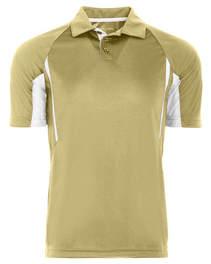 Holloway Men's Two-Tone Avenger Polo 222530 #color_Vegas Gold/ White