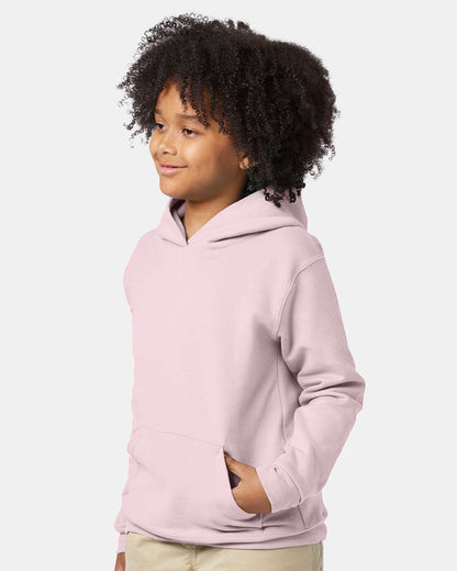 Hanes Youth EcoSmart® Hooded Sweatshirt P473 #colormdl_Pale Pink